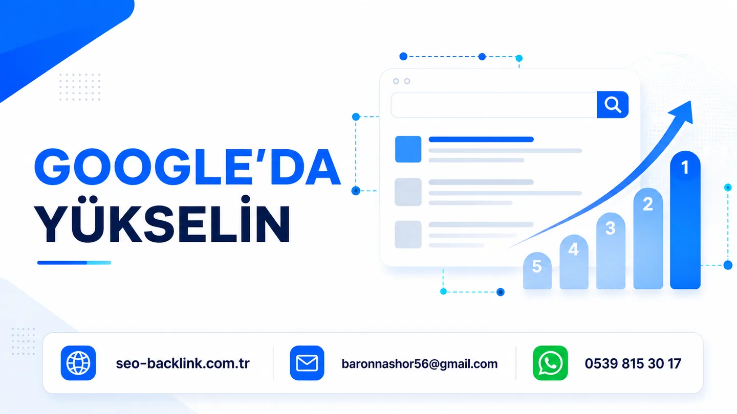 Google Search Console Kurulumu ve Yetki Kontrolü için SEO ve backlink çalışma görseli