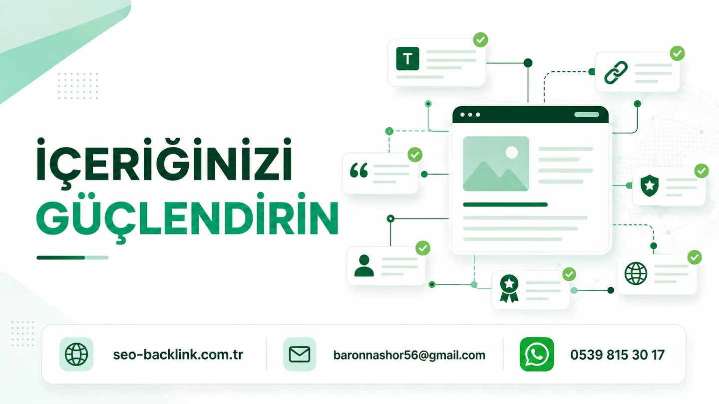 SEO Hizmeti İçin Teknik Erişim Listesi için SEO ve backlink çalışma görseli