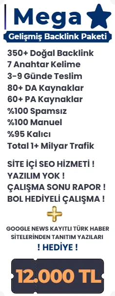 Mega backlink paketi detayları